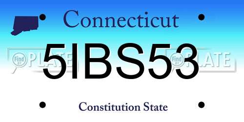 5IBS53 Connecticut License Plate