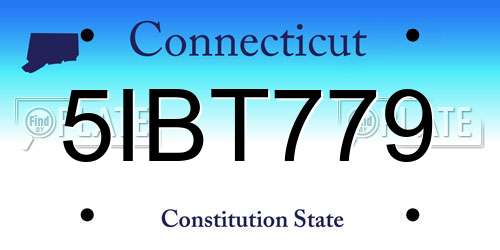 5IBT779 Connecticut License Plate