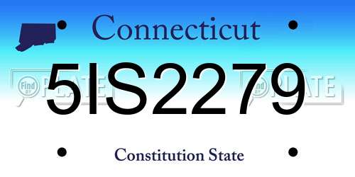 5IS2279 Connecticut License Plate