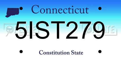 5IST279 Connecticut License Plate