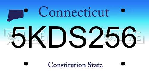 5KDS256 Connecticut License Plate