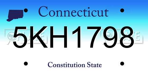 5KH1798 Connecticut License Plate