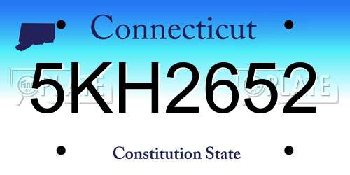 5KH2652 Connecticut License Plate
