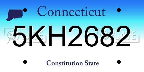 5KH2682 Connecticut License Plate