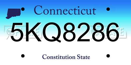 5KQ8286 Connecticut License Plate