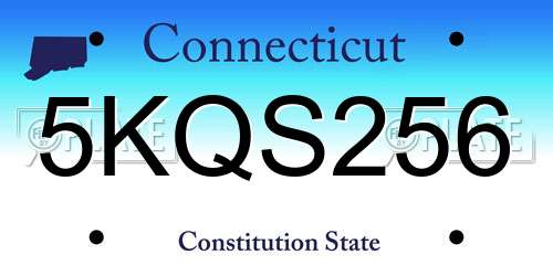 5KQS256 Connecticut License Plate