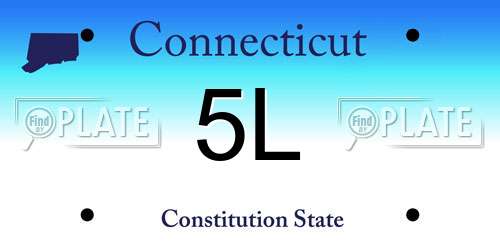 5L Connecticut License Plate