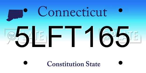 5LFT165 Connecticut License Plate