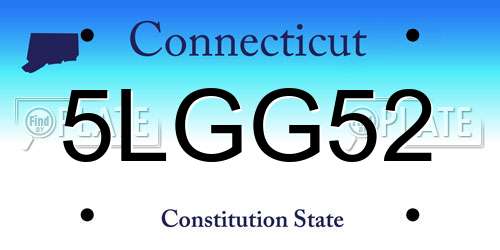 5LGG52 Connecticut License Plate