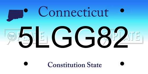 5LGG82 Connecticut License Plate