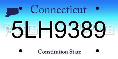 5LH9389 Connecticut License Plate
