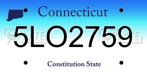 5LO2759 Connecticut License Plate