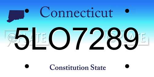 5LO7289 Connecticut License Plate
