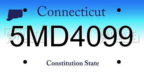 5MD4099 Connecticut License Plate