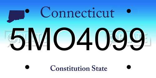 5MO4099 Connecticut License Plate