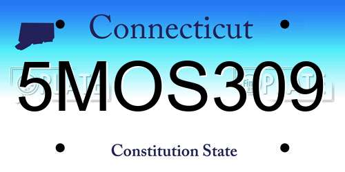 5MOS309 Connecticut License Plate