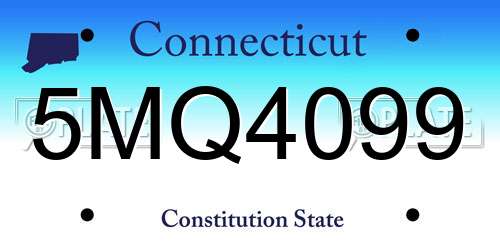 5MQ4099 Connecticut License Plate