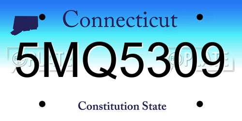 5MQ5309 Connecticut License Plate