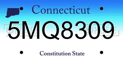 5MQ8309 Connecticut License Plate