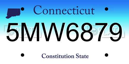 5MW6879 Connecticut License Plate