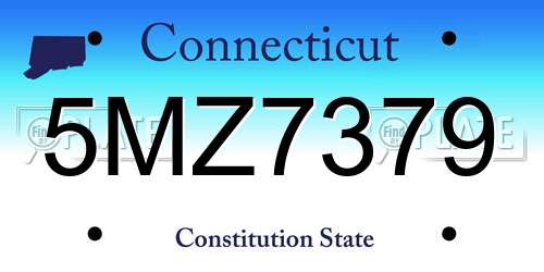 5MZ7379 Connecticut License Plate