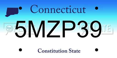 5MZP39 Connecticut License Plate