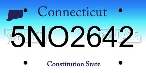 5NO2642 Connecticut License Plate