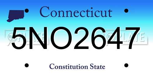 5NO2647 Connecticut License Plate