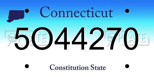 5O44270 Connecticut License Plate