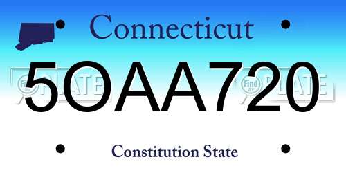 5OAA720 Connecticut License Plate