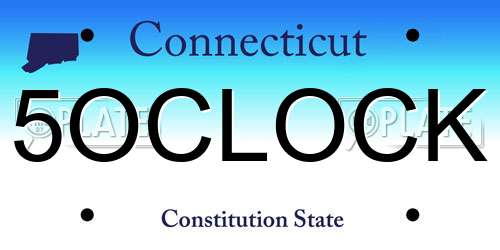 5OCLOCK Connecticut License Plate