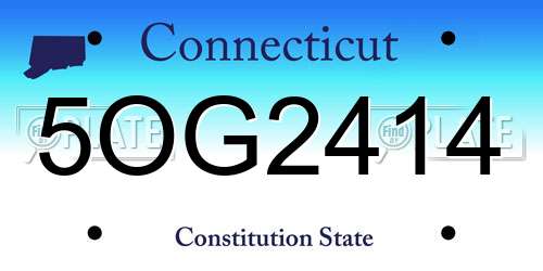 5OG2414 Connecticut License Plate