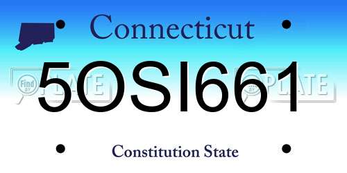 5OSI661 Connecticut License Plate