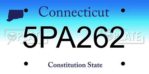 5PA262 Connecticut License Plate
