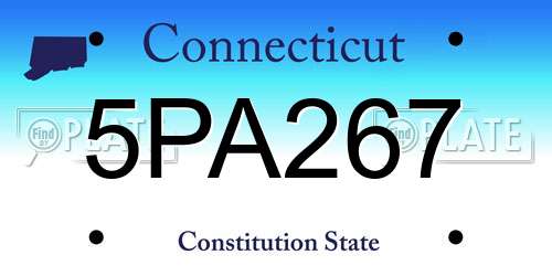 5PA267 Connecticut License Plate