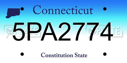 5PA2774 Connecticut License Plate