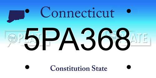 5PA368 Connecticut License Plate