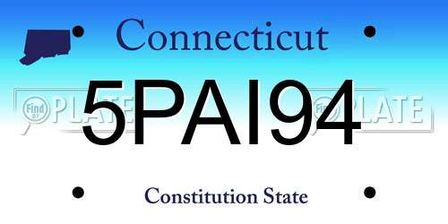 5PAI94 Connecticut License Plate