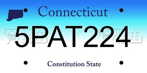 5PAT224 Connecticut License Plate