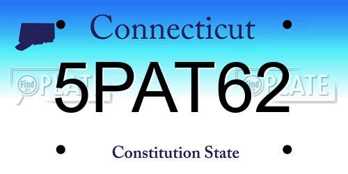 5PAT62 Connecticut License Plate