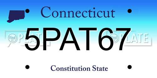 5PAT67 Connecticut License Plate