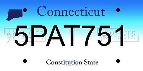5PAT751 Connecticut License Plate