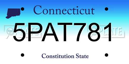 5PAT781 Connecticut License Plate