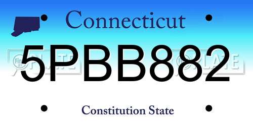 5PBB882 Connecticut License Plate