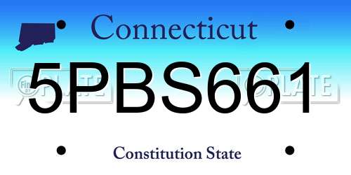 5PBS661 Connecticut License Plate
