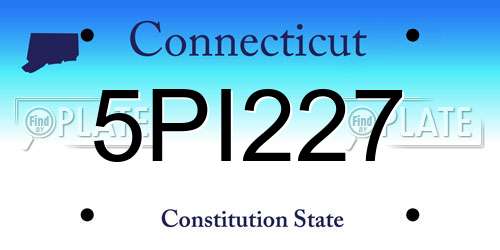 5PI227 Connecticut License Plate