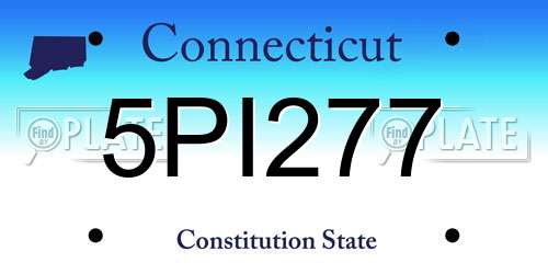 5PI277 Connecticut License Plate