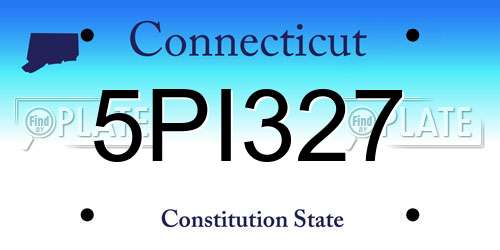 5PI327 Connecticut License Plate