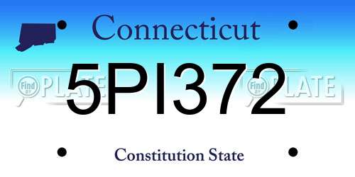 5PI372 Connecticut License Plate