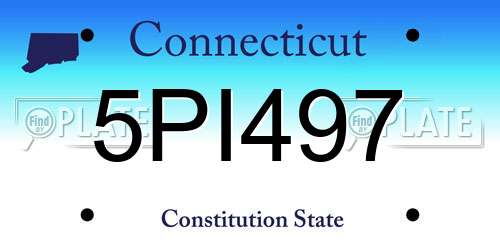 5PI497 Connecticut License Plate